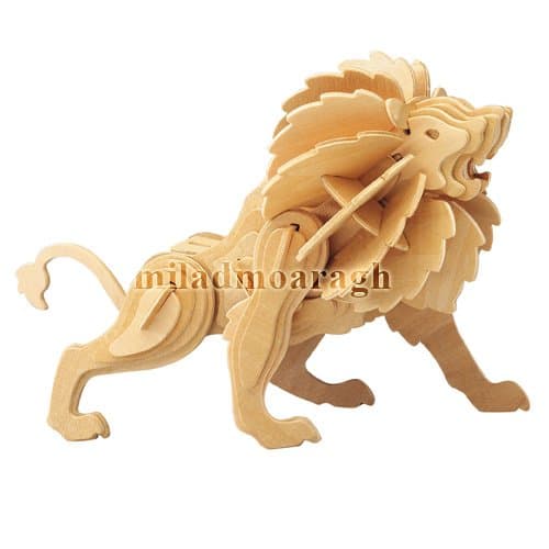 Roaring Lion 3D Puzzle Laser Cut Vector Plan (DXF)