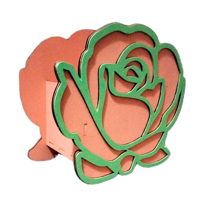 Rose Shaped Decorative Box Laser Cut File (SVG, DXF, CDR)