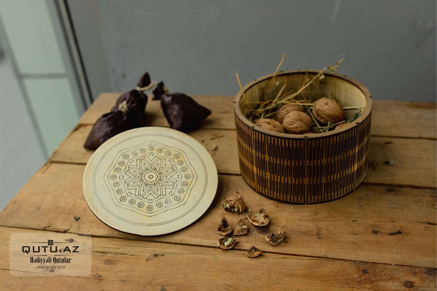 Round Decorative Wooden Gift Box Laser Cut Vector File