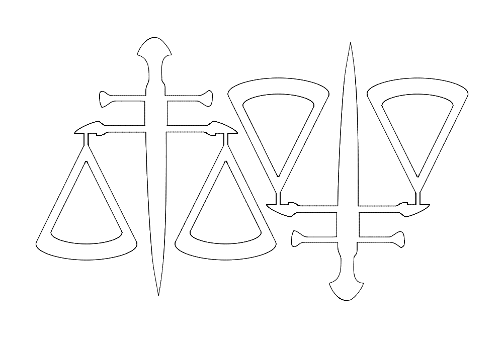 Scales of Justice Vector Design - Free DXF File