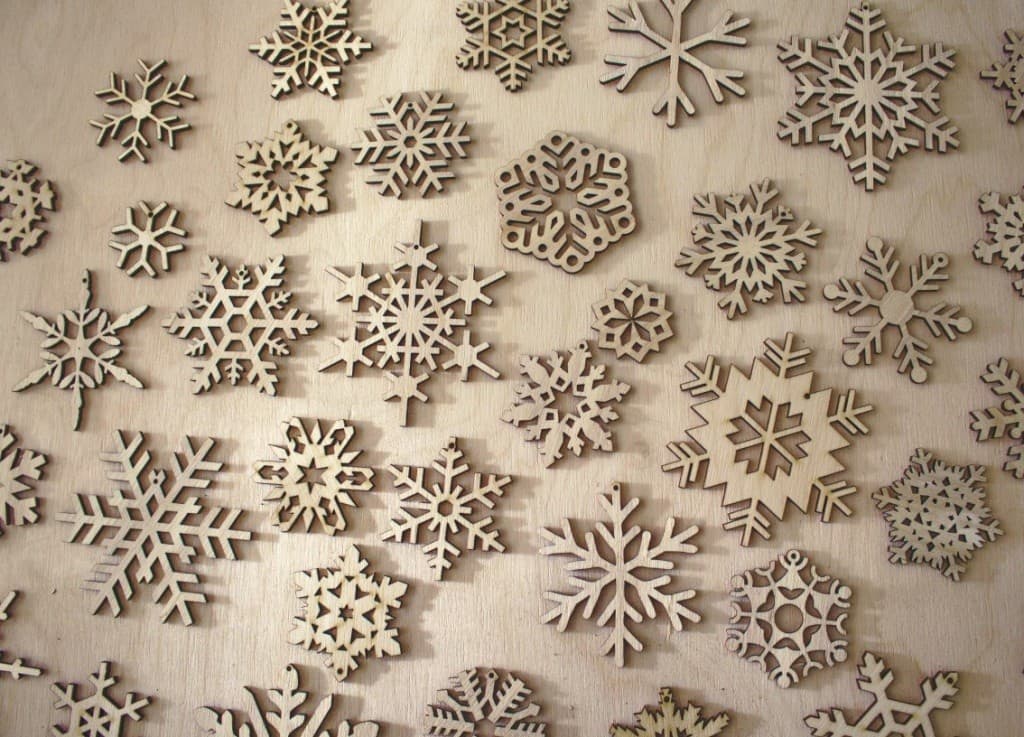 Set of Laser Cut Snowflake Ornaments Vector Files