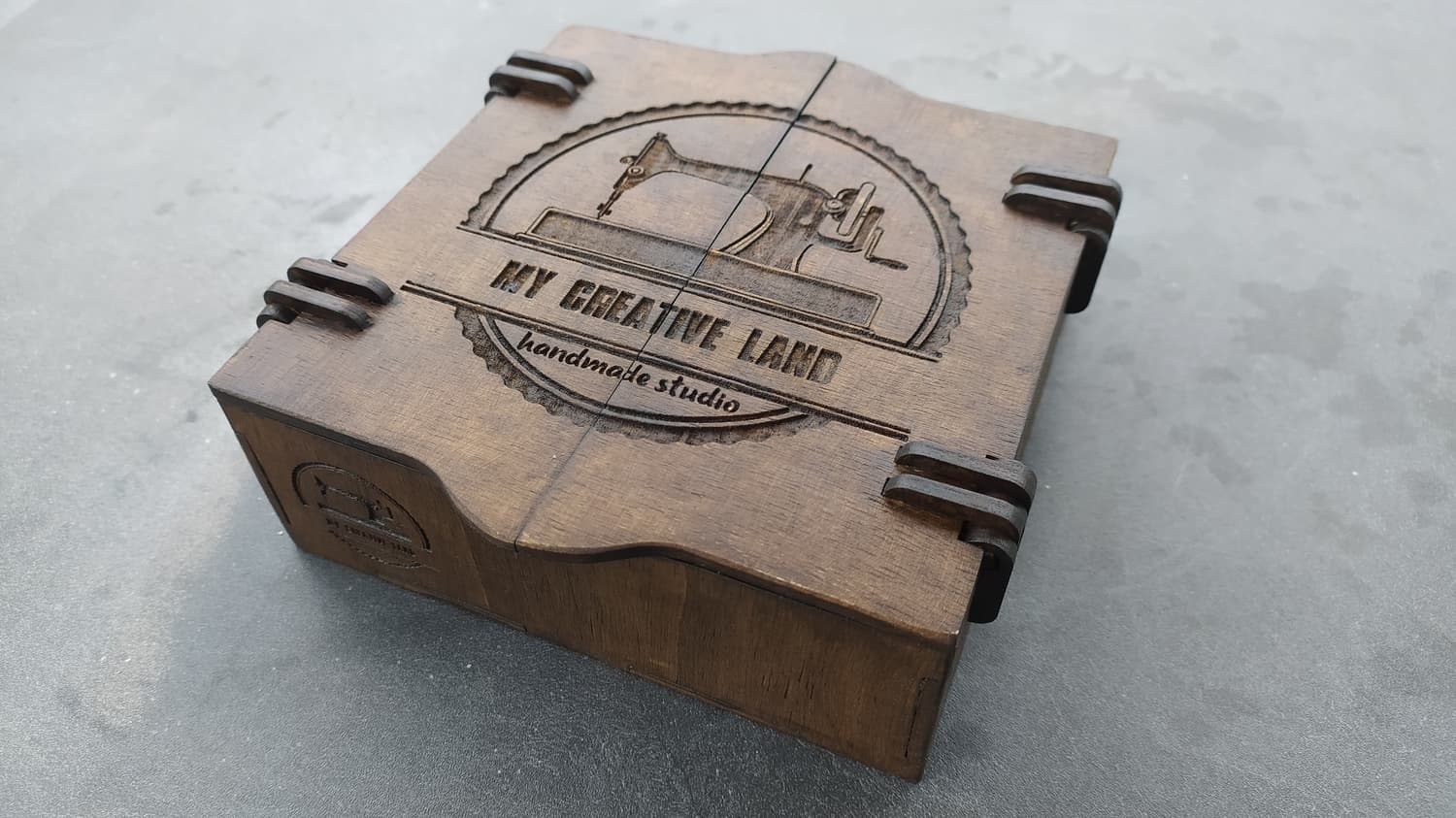 Sewing Studio Wooden Box Laser Cut Vector Plan DXF