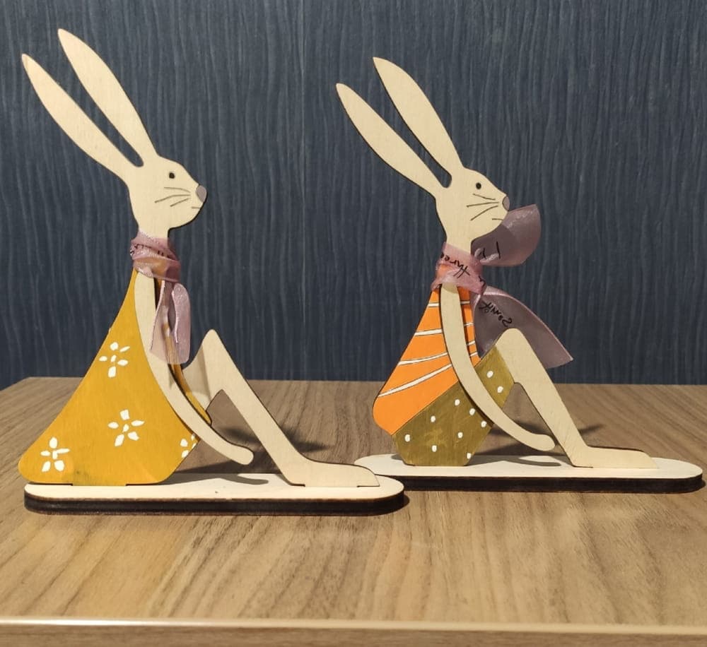 Sitting Easter Bunny Decorations Laser Cut Vector File
