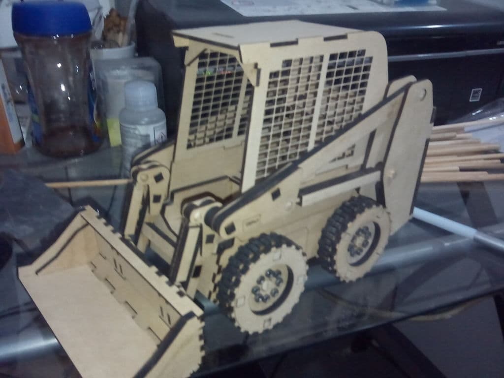 Skid Steer Loader 3D Puzzle Laser Cut Vector File