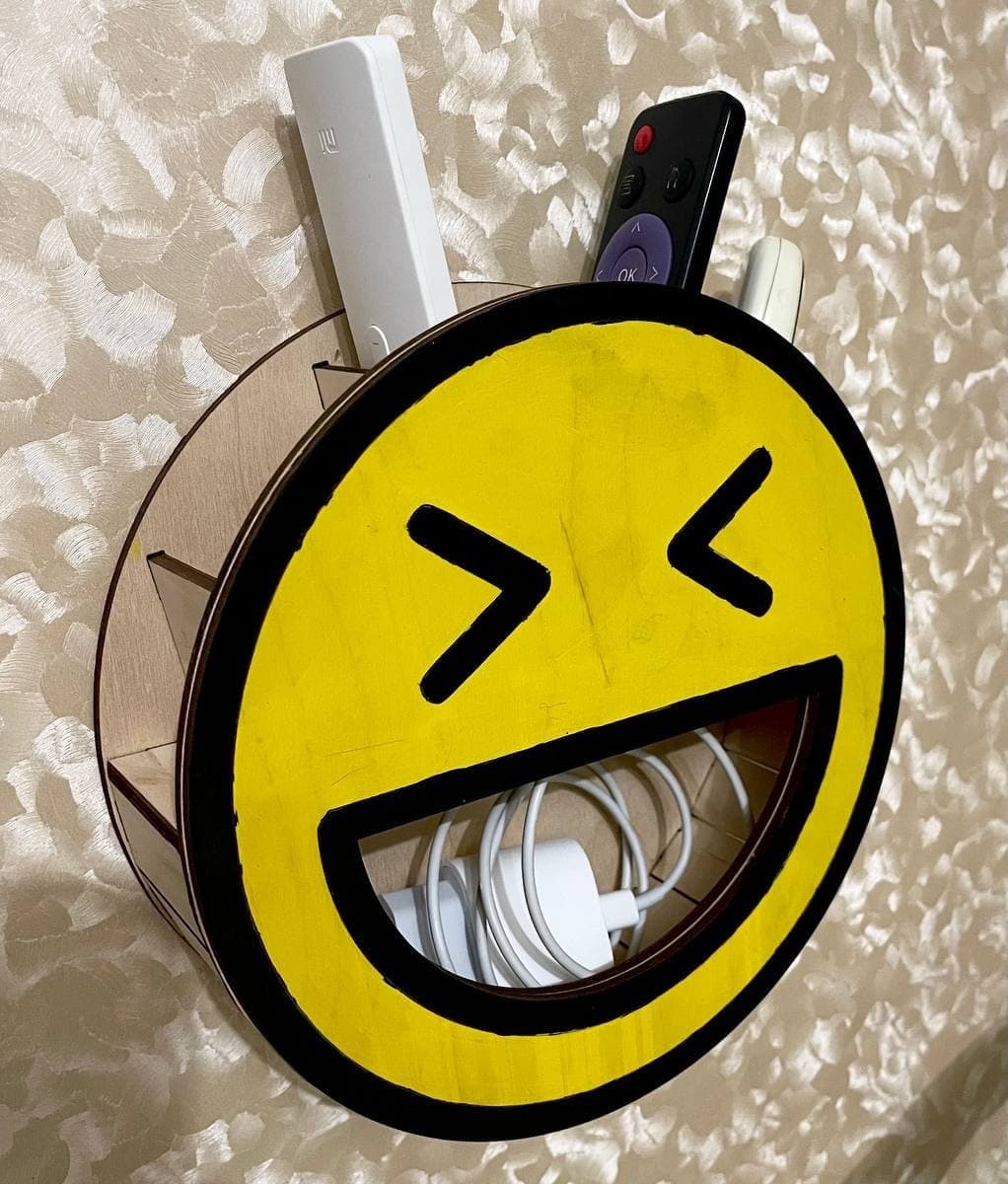 Smiley Face Wall Organizer Laser Cut Vector File