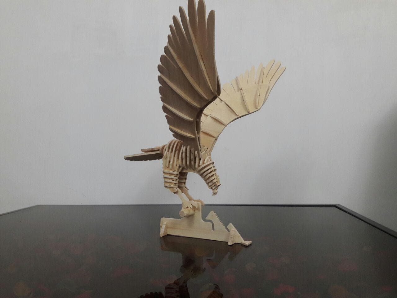 Soaring Eagle 3D Puzzle Laser Cut Vector File