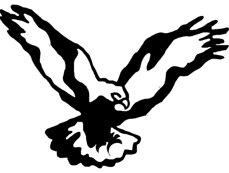 Soaring Eagle Silhouette Vector File for Laser Cutting (DXF)