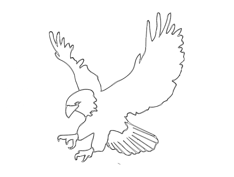 Soaring Eagle Vector Design for Laser Cutting DXF File