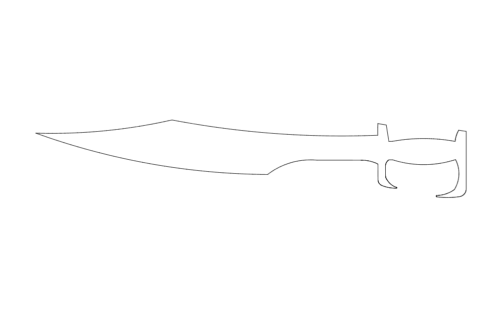 Spartan Sword Silhouette Vector File for CNC Laser Cutting