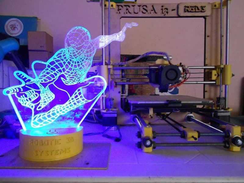 Spiderman LED Illusion Lamp Vector File for Laser Cutting (PDF)