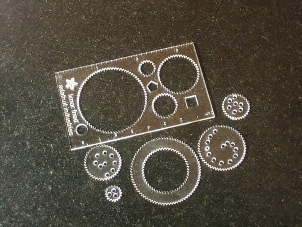 Spirograph Gear Ruler Set Laser Cut Vector File