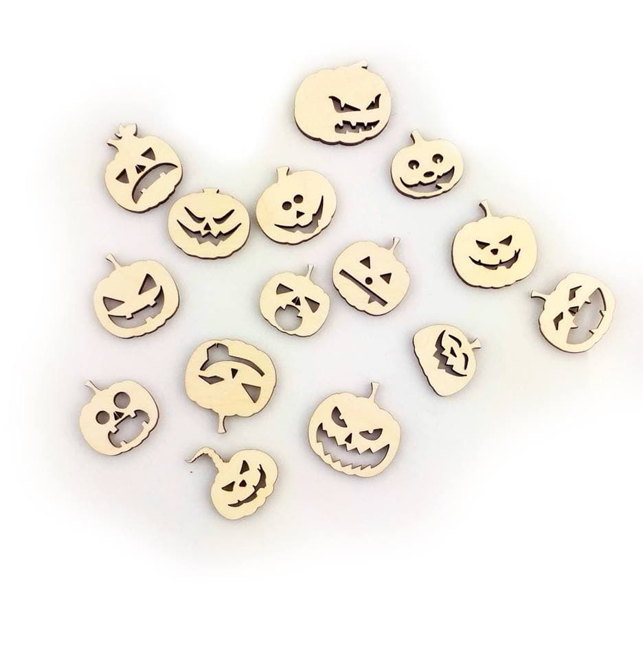 Spooky Halloween Pumpkin Faces Laser Cut Vector DXF