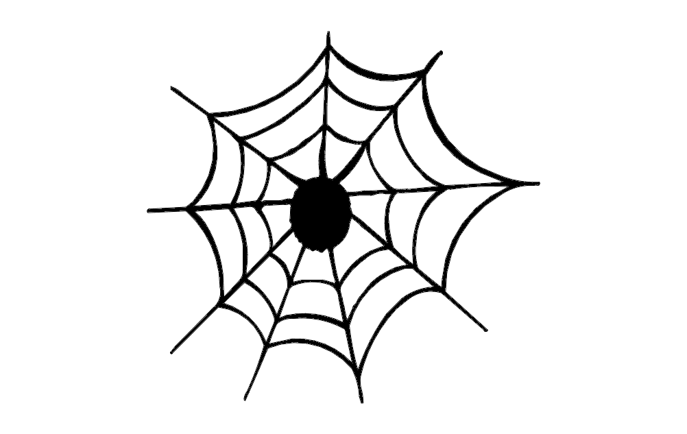 Spooky Spider Web Vector Design for Laser Cutting DXF