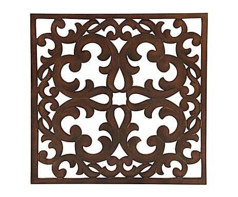 Square Ornate Filigree Wall Panel Vector File (SVG)