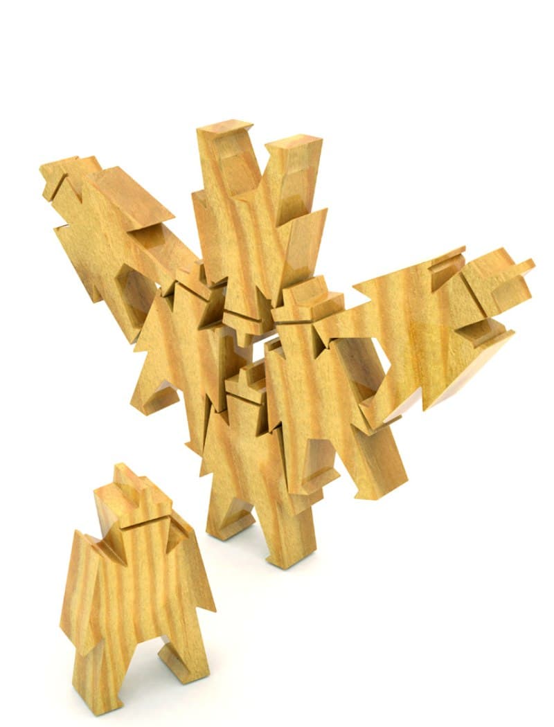 Stacking Human Figures 3D Puzzle Laser Cut File