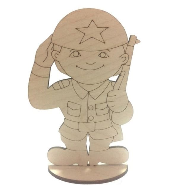 Standing Soldier Table Decor Laser Cut Vector File