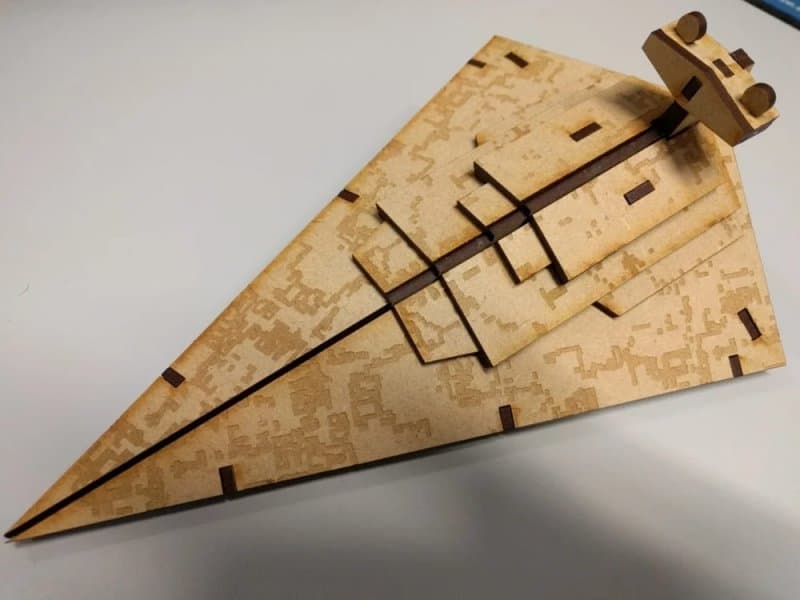 Star Destroyer 3D Puzzle Laser Cut Vector File (SVG)