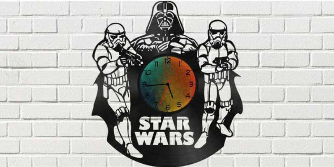 Star Wars Darth Vader and Stormtrooper Wall Clock Vector File
