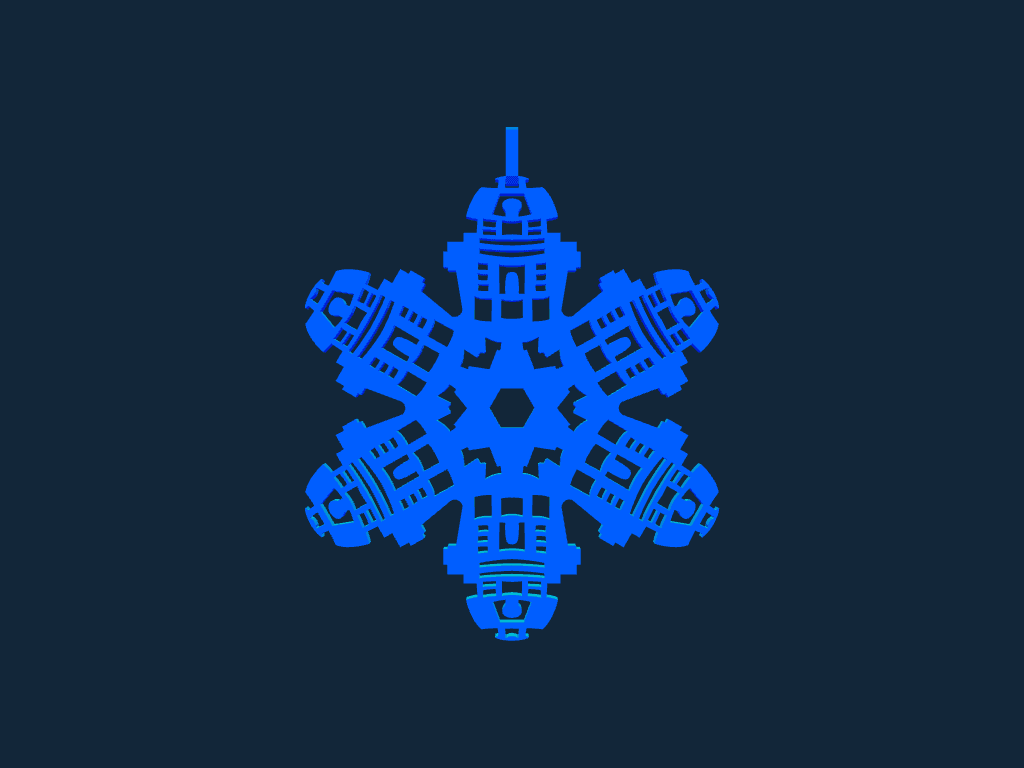 Star Wars R2-D2 Snowflake Ornament Vector File