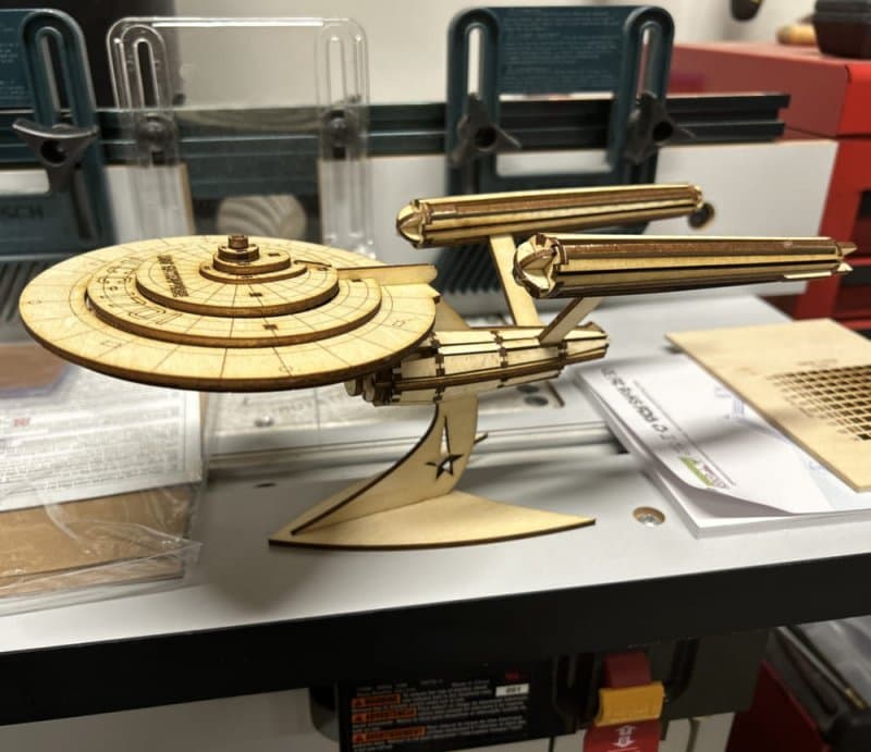 Starship 3D Puzzle Laser Cut Model - Free Vector File