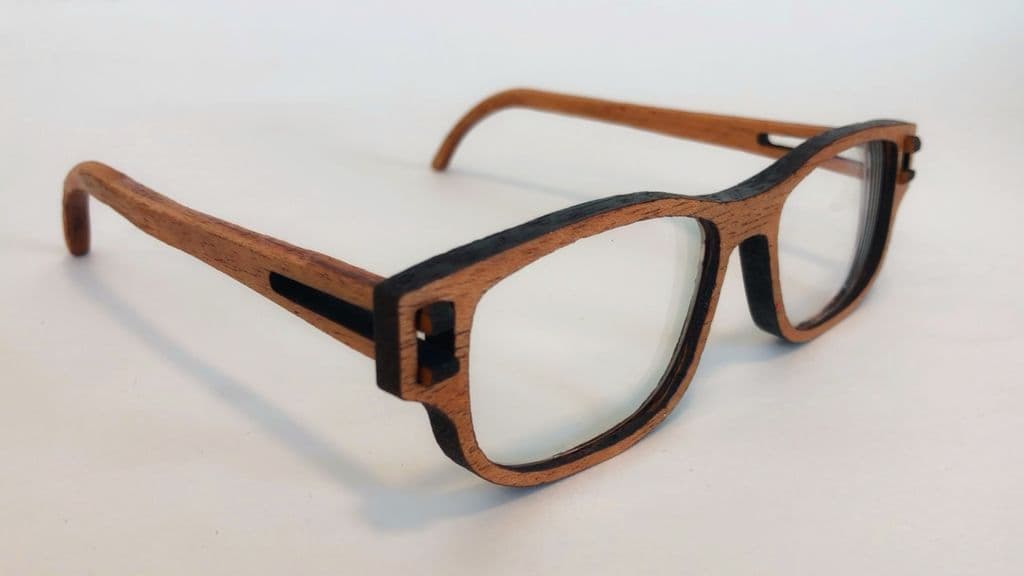 Stylish Wooden Glasses Frame Vector Design for Laser Cutting DXF