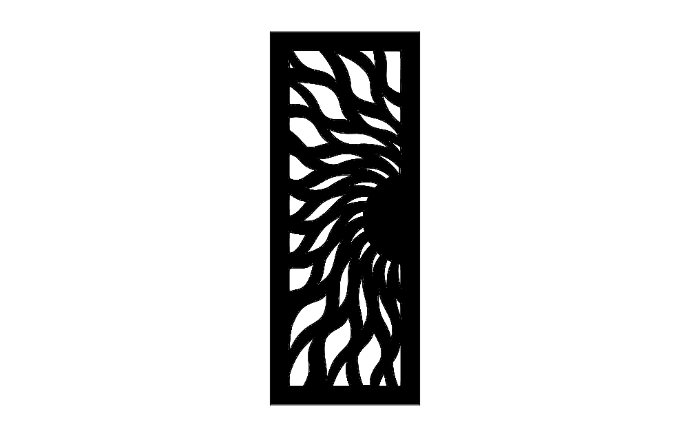 Sunburst Decorative Panel Vector DXF for Laser Cutting
