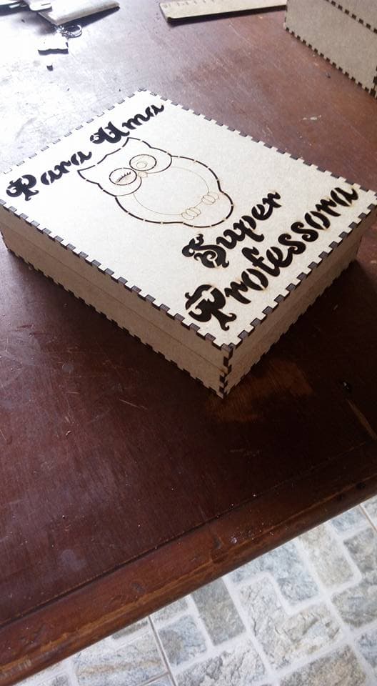 Super Teacher Owl Gift Box DXF Laser Cut File
