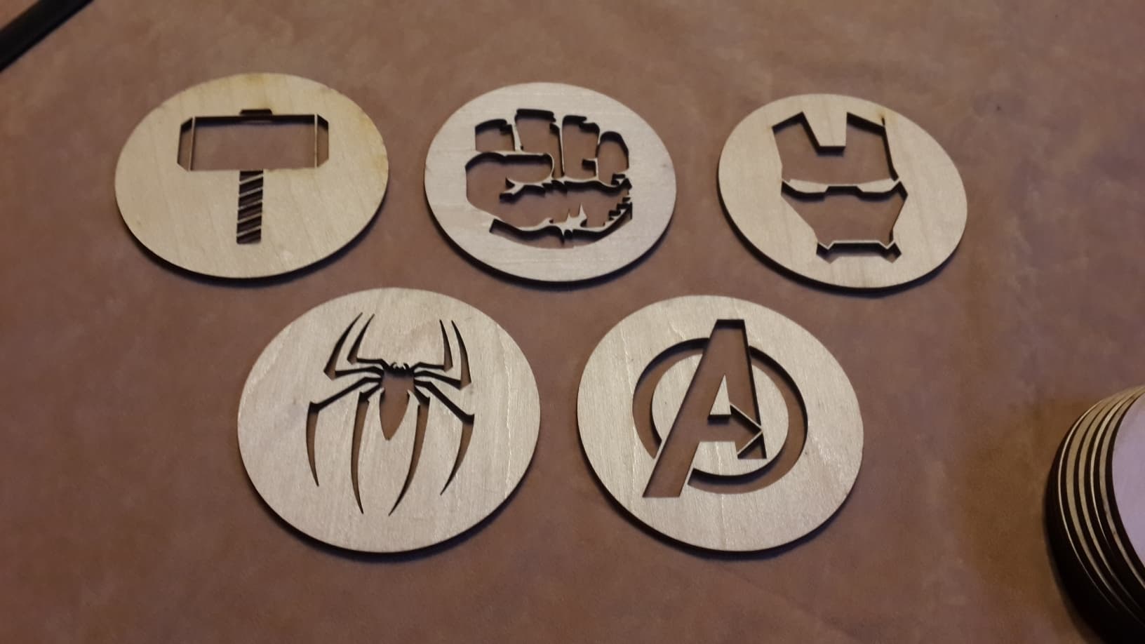Superhero Avengers Coasters Laser Cut Vector File
