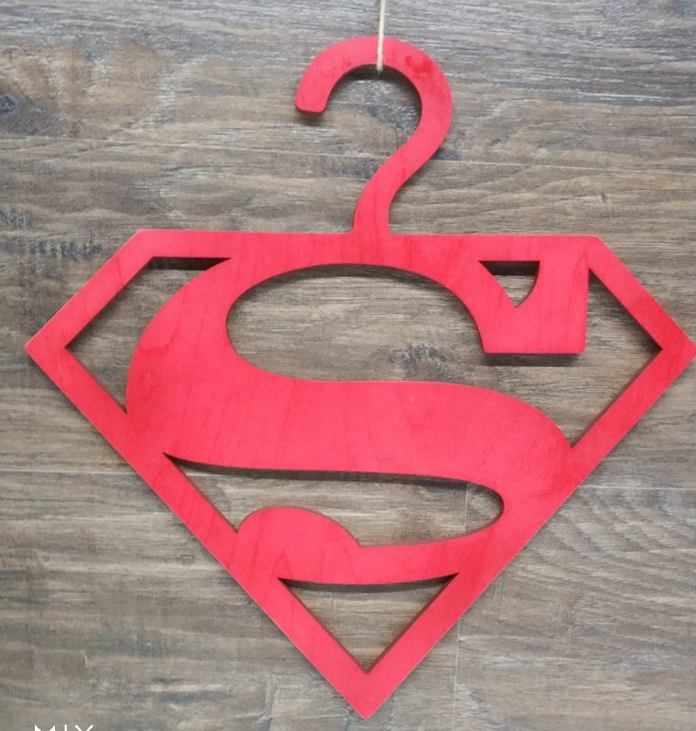 Superman Hero Logo Clothing Hanger Laser Cut File