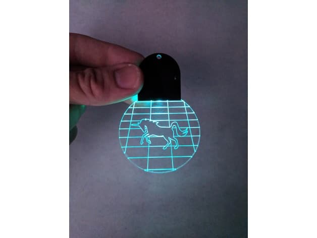 Synthwave Unicorn Pendant Laser Cut Vector File SVG