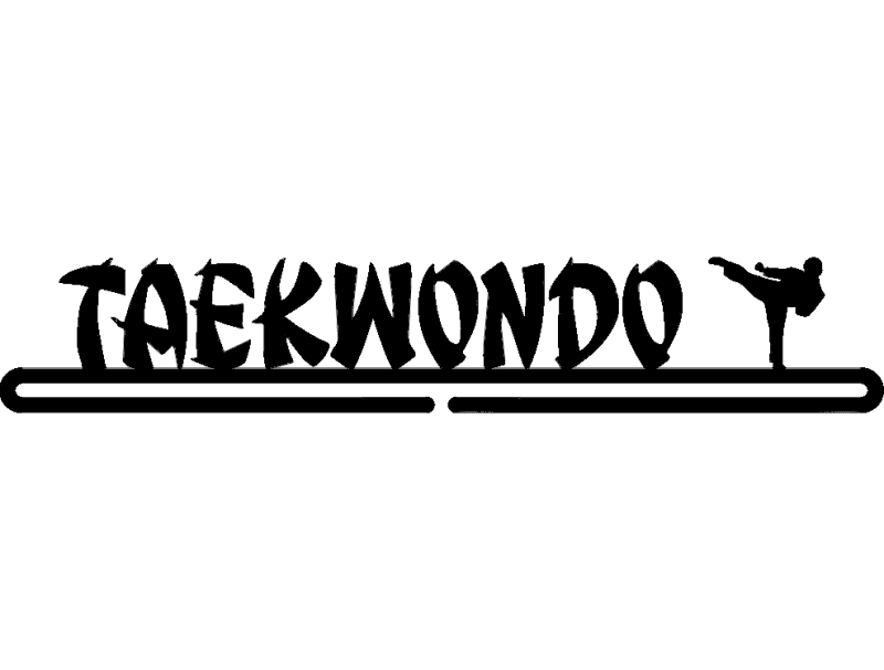 Taekwondo Martial Arts Wall Sign Vector DXF File