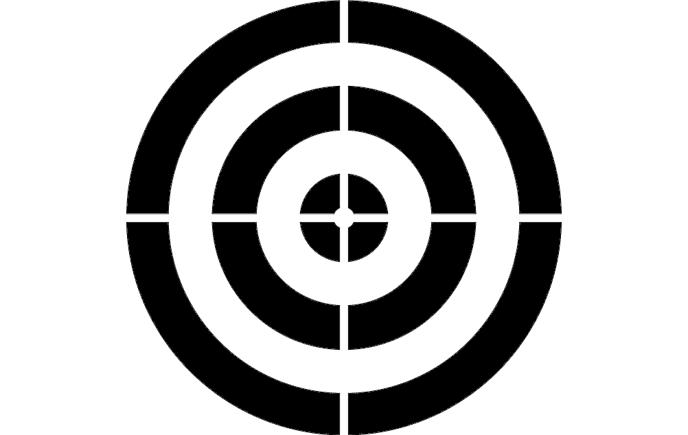 Target Bullseye Vector File for Laser Cutting (DXF)