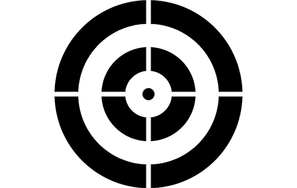 Target Sight Bullseye Vector Design for CNC Laser Cut DXF