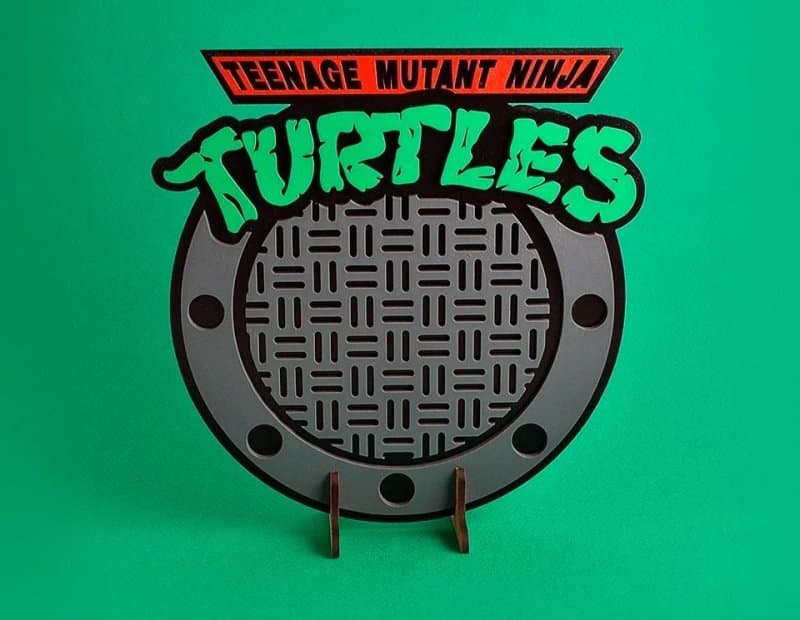Teenage Mutant Ninja Turtles Manhole Cover Wall Art SVG File
