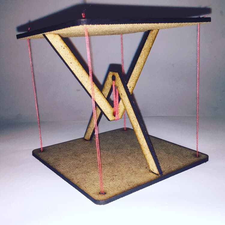 Tensegrity Anti-Gravity Table Laser Cut Vector File