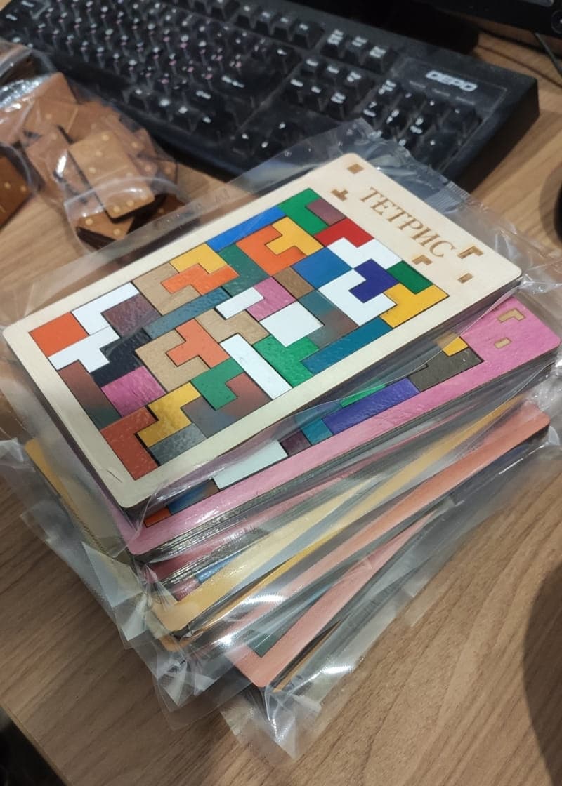 Tetris Wooden Puzzle Board Game Laser Cut Vector File
