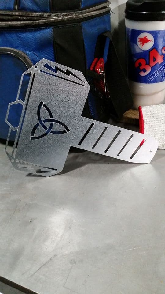 Thor's Hammer Mjolnir Metal Laser Cut DXF Vector Template
