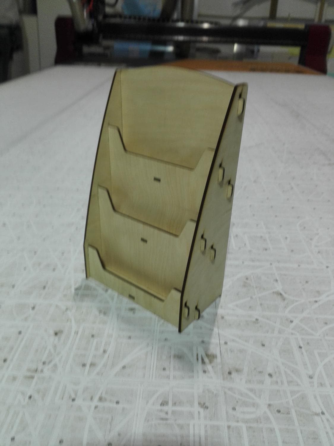 Tiered Wooden Brochure Holder Laser Cut Vector Plan