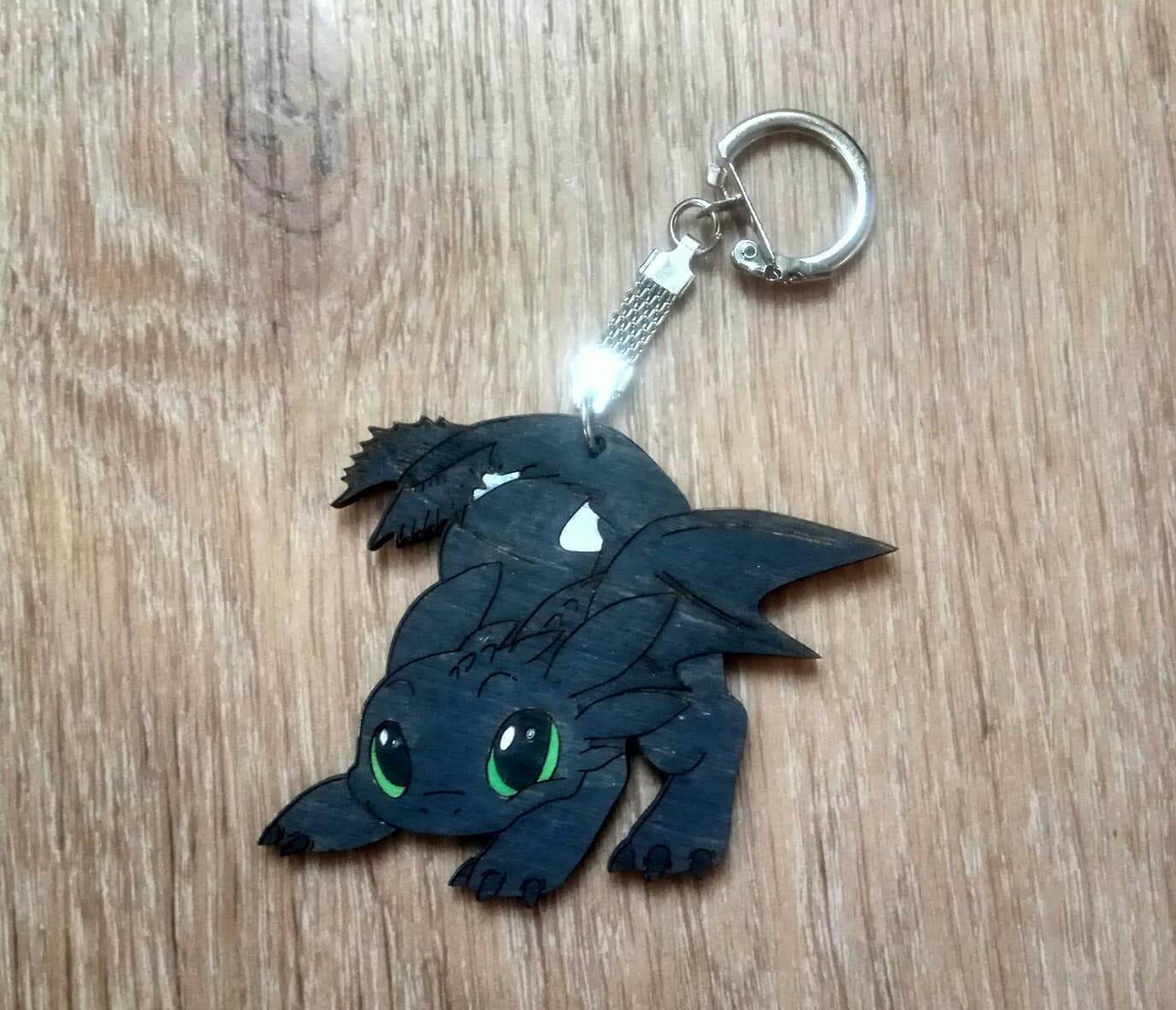Toothless Dragon Keychain Laser Cut File Vector