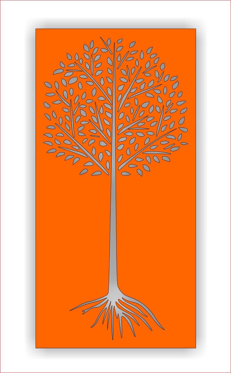 Tree of Life Decorative Screen Panel Vector Design
