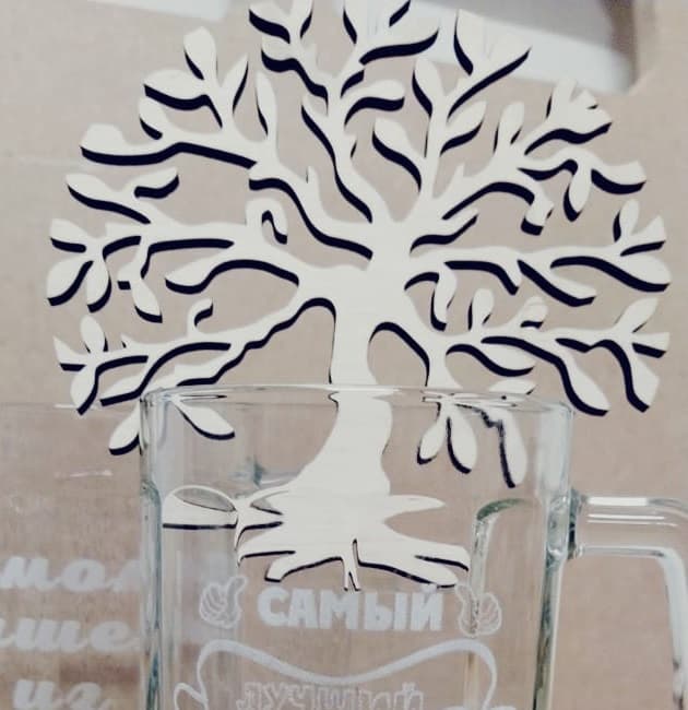 Tree of Life Mug Topper Vector File for Laser Cutting