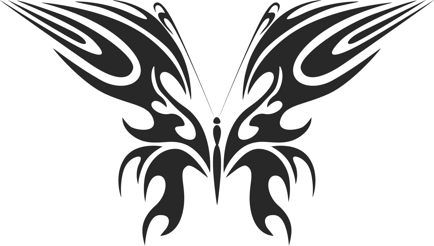 Tribal Butterfly Vector Design for Laser Cutting (SVG, DXF)