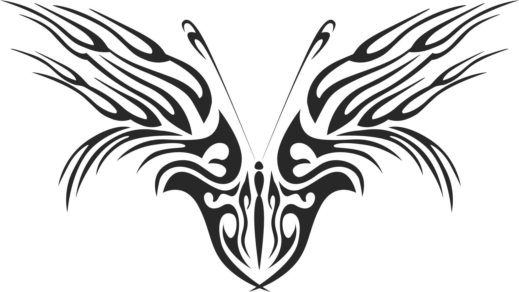 Tribal Butterfly Wall Art Vector - DXF and SVG Laser Cut File