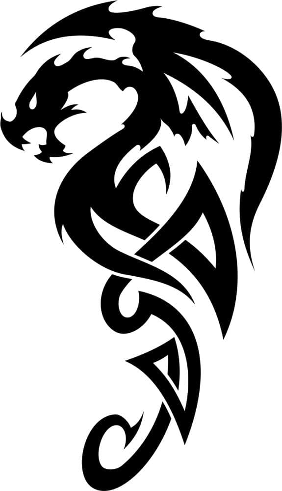Tribal Celtic Dragon Vector Design for Laser Cutting