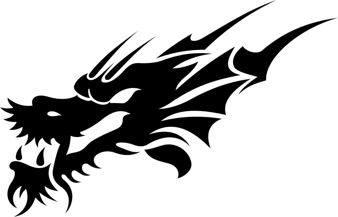 Tribal Dragon Head Vector Design for Laser Cutting (SVG, DXF)