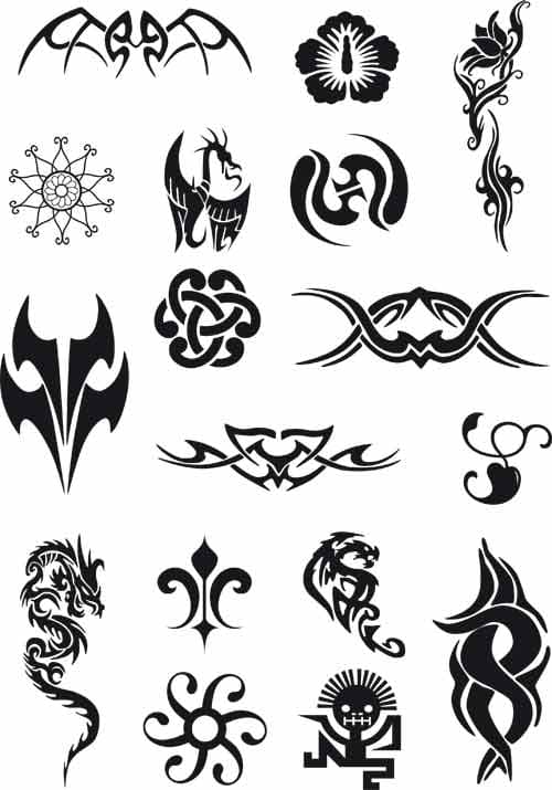 Tribal Tattoo Design Pack - Free Vector Art for CNC