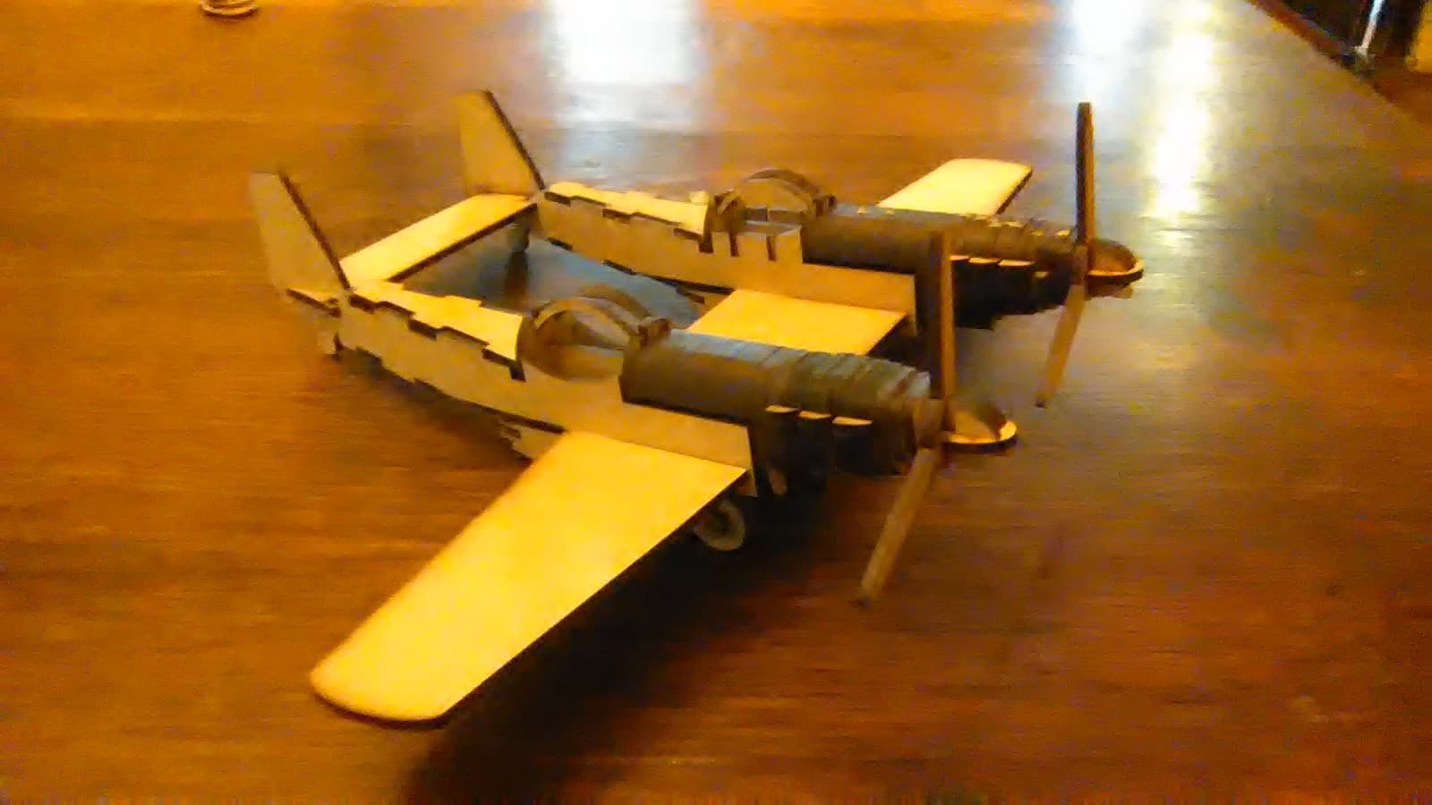 Twin Mustang Fighter Plane 3D Puzzle Laser Cut DXF File