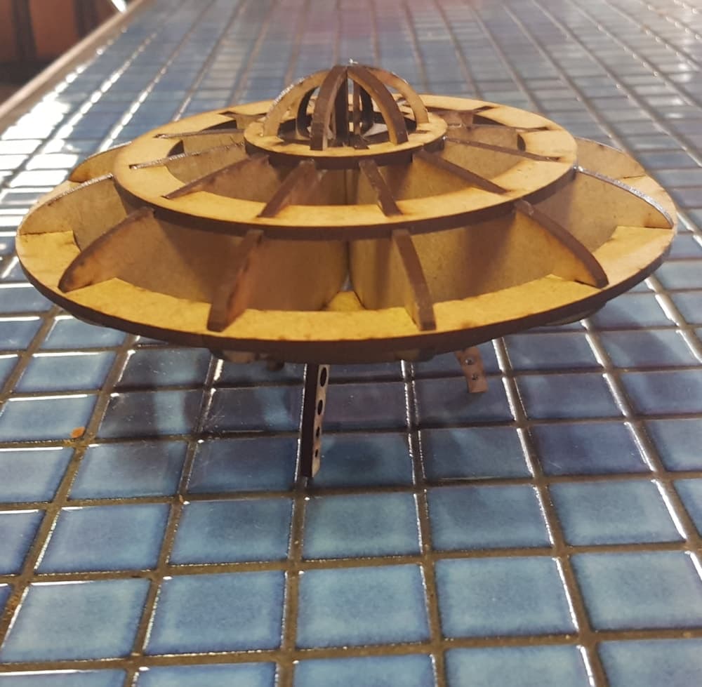 UFO 3D Puzzle Laser Cut Model Vector File