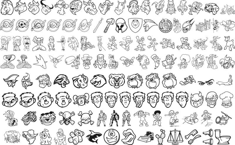 Ultimate Cartoon Mascot Vector Pack - Free Download SVG DXF