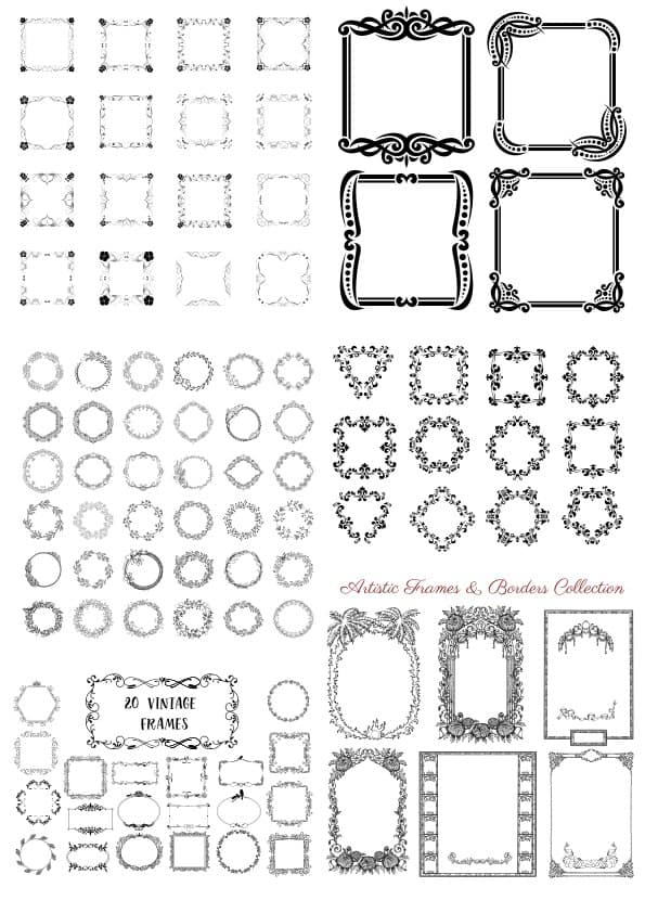 Ultimate Collection of Decorative Frames and Borders Vector Files